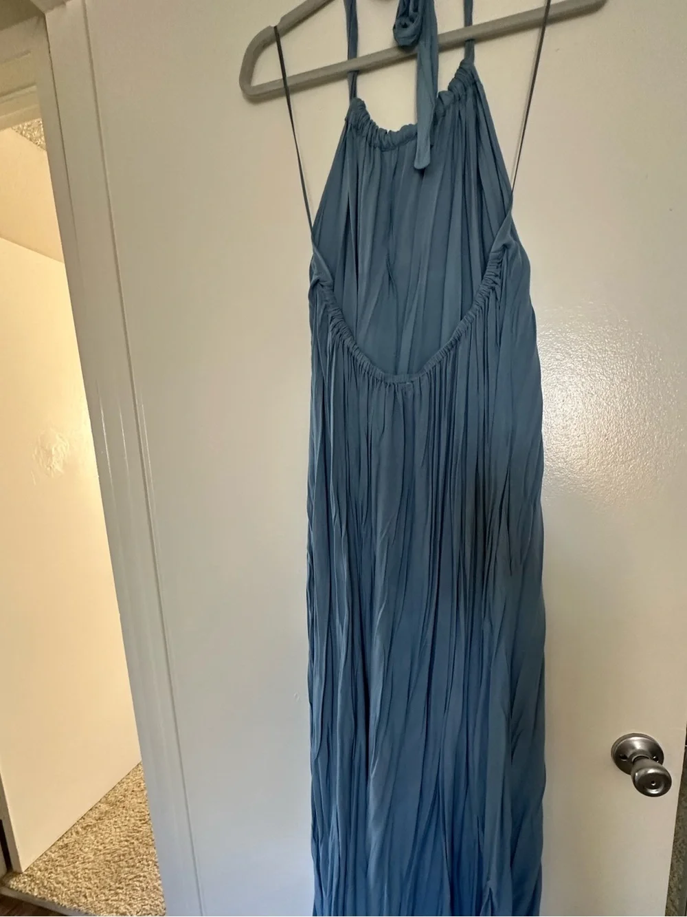 Elan Light Blue Halter Maxi Dress - Size M - Picture 10 of 12